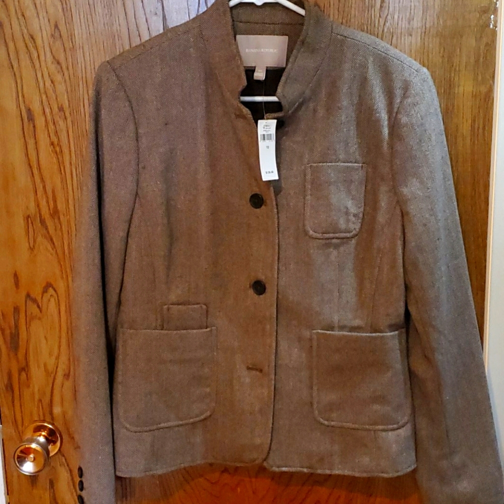 NWT Banana Republic tweed jacket